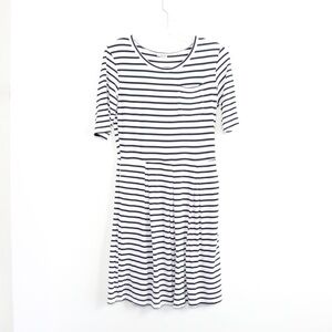 NWOT super soft stretch striped comfy cozy dress M loungewear nautical vacation